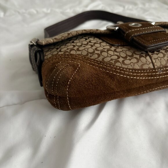 Vintage Coach 3628 Soho Brown Signature C Canvas w/Suede Leather Trim - Picture 6 of 15